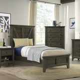 Tahoe Youth Farmhouse Twin Panel Bed | River Rock