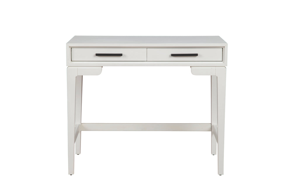 Nova Mini Desk in Elegant Chalk White - Stylish Mahogany Design with Dovetail Drawers & Glides!