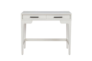 Nova Mini Desk in Elegant Chalk White - Stylish Mahogany Design with Dovetail Drawers & Glides!