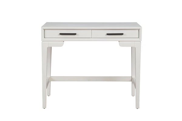 Nova Mini Desk in Elegant Chalk White - Stylish Mahogany Design with Dovetail Drawers & Glides!