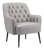 English Elm EE2814 100% Polyester, Plywood, Steel Modern Commercial Grade Accent Chair Gray, Black 100% Polyester, Plywood, Steel