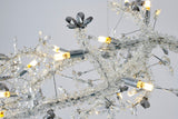 Bethel Chrome Chandelier in Stainless Steel & Crystal