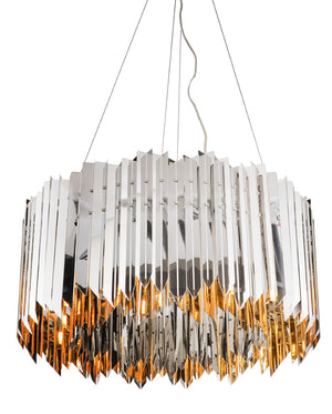 Bethel Chrome Chandelier in Stainless Steel