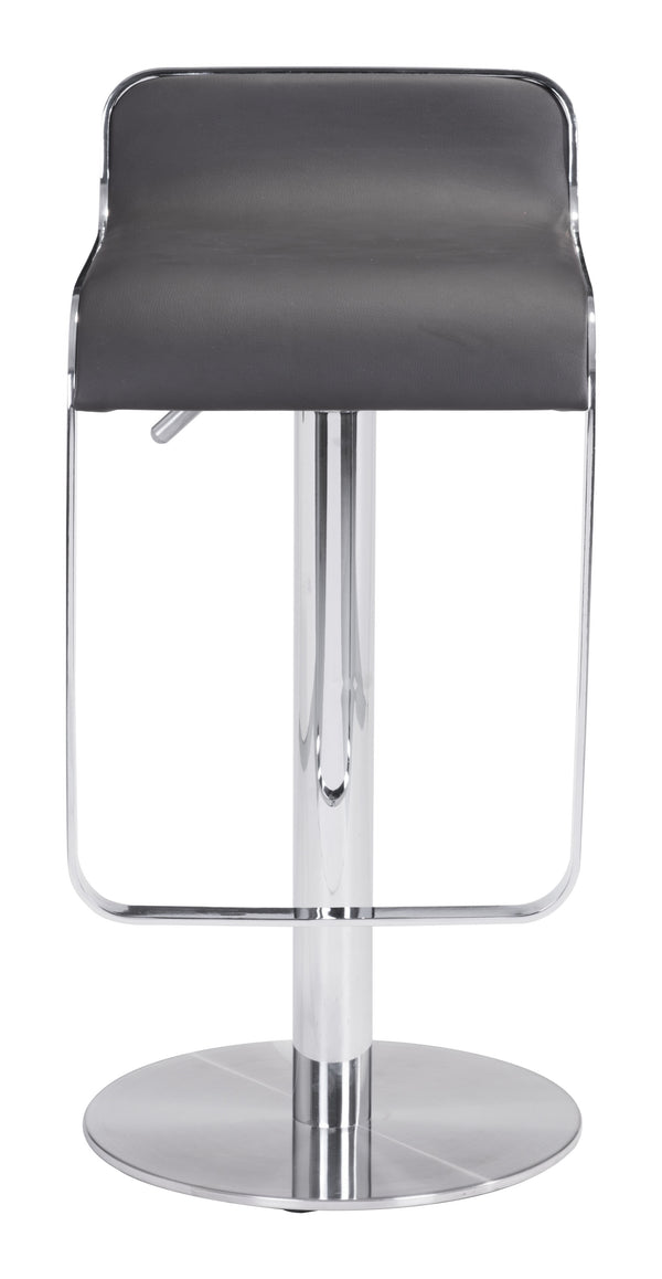 Zuo Modern Equino 100% Polyurethane, Plywood, Steel Modern Commercial Grade Barstool Espresso, Chrome 100% Polyurethane, Plywood, Steel