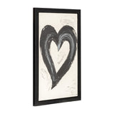 Sagebrook Home Contemporary 32x47, Hand Painted Blk Heart 70246 Black Acrylic