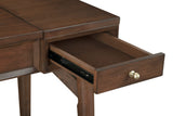 Alpine Furniture Flynn Bedroom Vanity, Walnut 966WAL-19 Walnut Mahogany Solids & Okoume Veneer 36 x 22 x 30