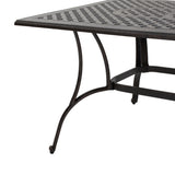 Alfresco Outdoor Bronze Cast Aluminum Rectangular Dining Table (ONLY) Noble House