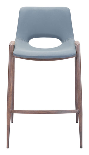 Zuo Modern Desi 100% Polyurethane, Plywood, Steel Modern Commercial Grade Counter Stool Set - Set of 2 Gray, Walnut 100% Polyurethane, Plywood, Steel