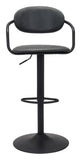 Zuo Modern Kirby 100% Polyurethane, Plywood, Steel Modern Commercial Grade Barstool Vintage Black, Black 100% Polyurethane, Plywood, Steel