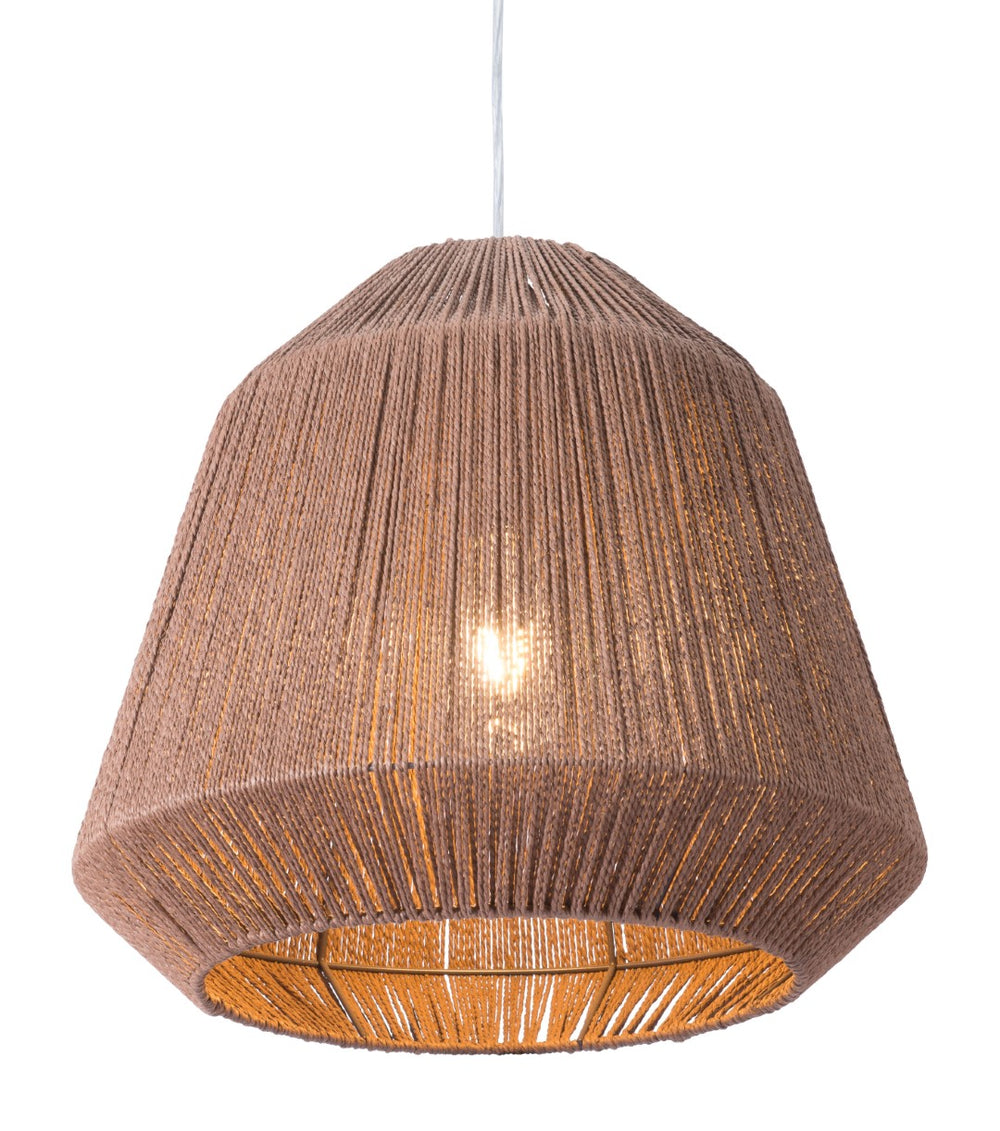 Zuo Modern Impala Steel, Paper Transitional Commercial Grade Ceiling Lamp Brown Steel, Paper