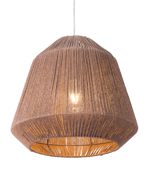 Zuo Modern Impala Steel, Paper Transitional Commercial Grade Ceiling Lamp Brown Steel, Paper