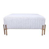 Sagebrook Home Contemporary Square Ottoman - White/black Kd 17049-01 Black/white Non-woven Fabric