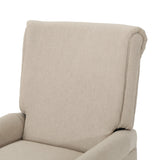Charell Traditional Wheat Fabric Recliner Noble House