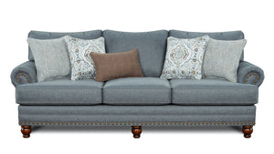 Fusion 2820-KP Traditional Sofa 2820-KP Bates Charcoal Sofa