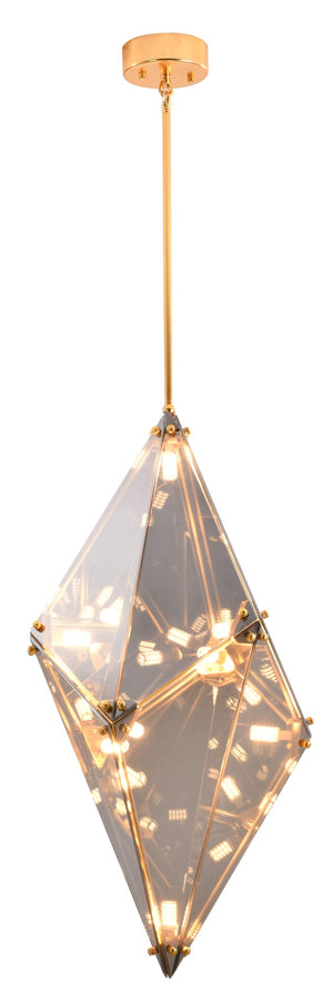 Bethel Gold Chandelier in Metal & Glass