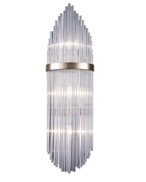 Bethel Chrome Wall Sconce in Metal & Glass