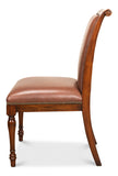 Jupe Side Chair - Walnut with Brn Lthr