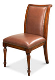Jupe Side Chair - Walnut with Brn Lthr