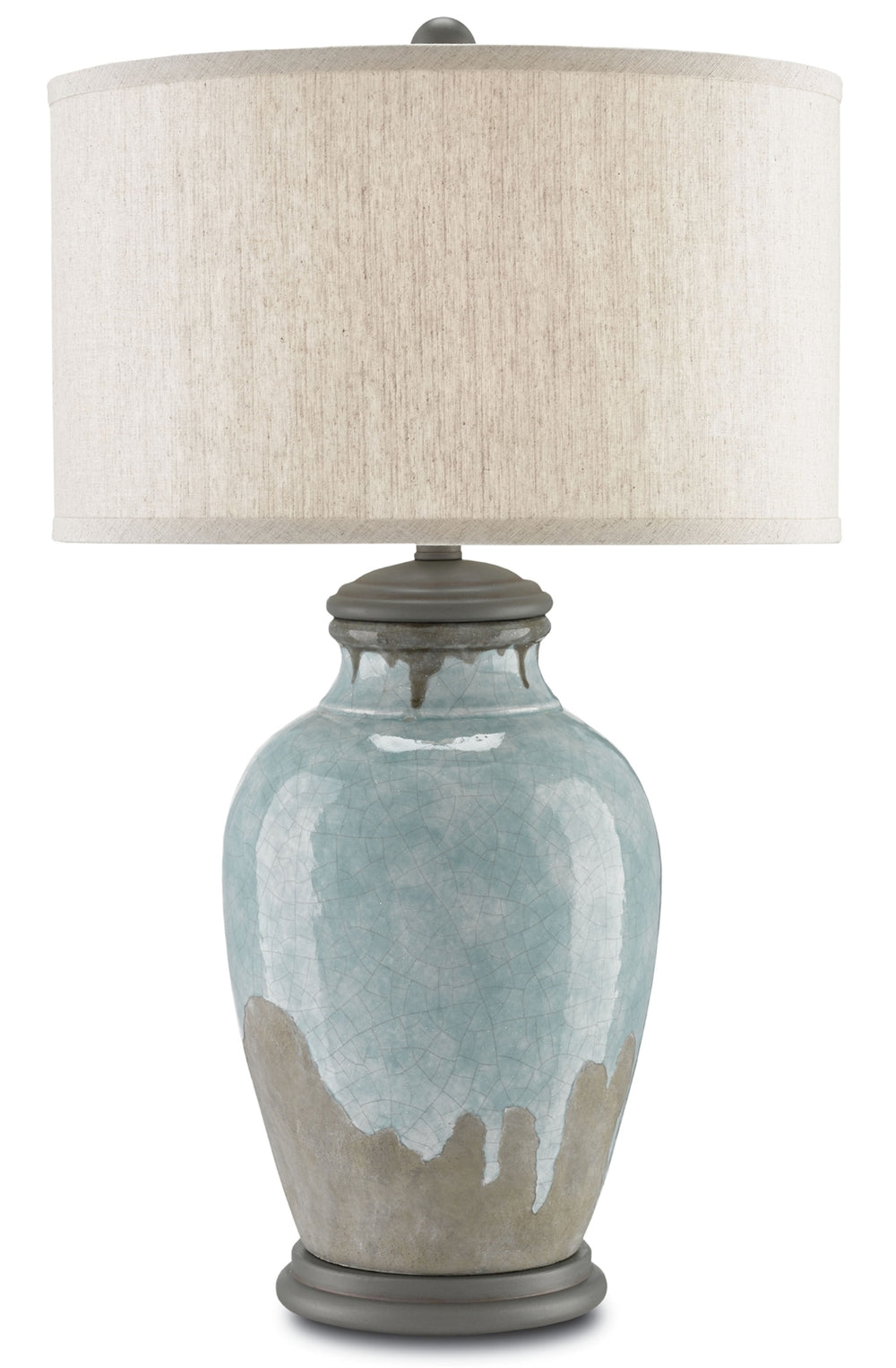 Chatswood Table Lamp - Elegant Handmade Terracotta Design with Oatmeal Linen Shade & Wood Accents