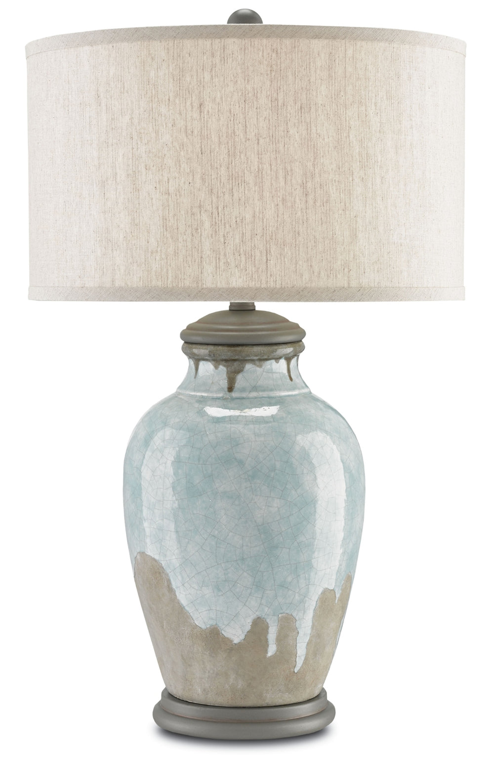 Chatswood Table Lamp - Elegant Handmade Terracotta Design with Oatmeal Linen Shade & Wood Accents