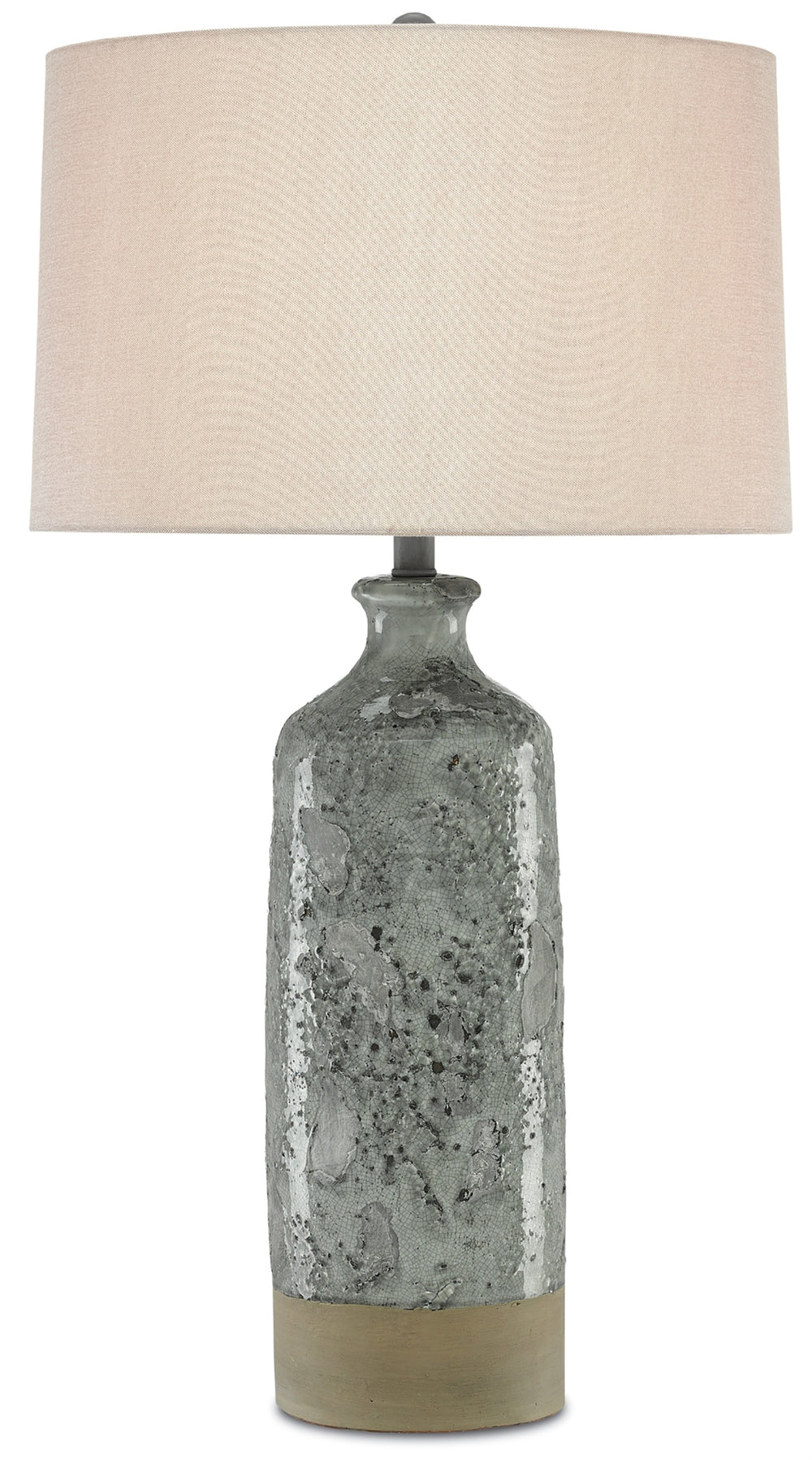 Stargazer Table Lamp - Celadon Crackle Terracotta with Glass Mosaic Design for Elegant Home Decor