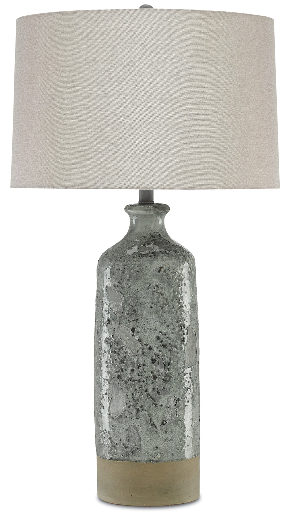 Stargazer Table Lamp - Celadon Crackle Terracotta with Glass Mosaic Design for Elegant Home Decor