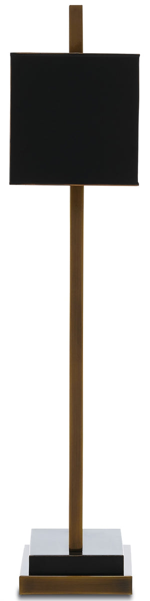 Otto Table Lamp - Geometric Antique Brass & Oil-Rubbed Bronze Design with Metal Shade, 30.75" Height