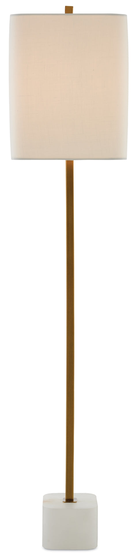 Felix Table Lamp - Elegant Minimalistic Design in Antique Brass with Natural Alabaster Base & Shade