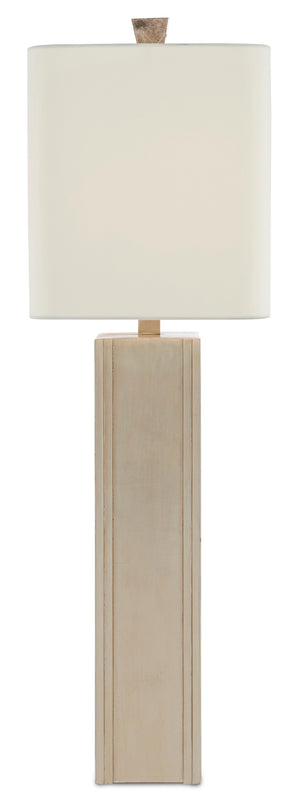 Calloway Table Lamp – Stunning Light Mica Finish, Silver Leaf Frame & Elegant Off-White Shade