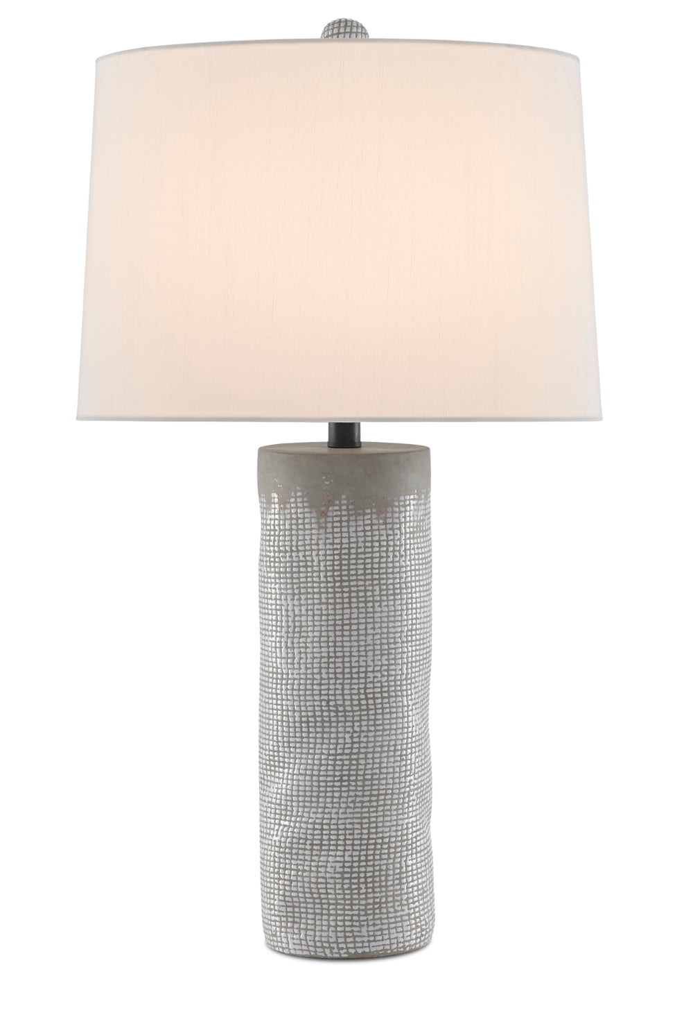 Perla Table Lamp - Elegant Concrete & Terracotta Design with Off-White Shade for Modern Decor