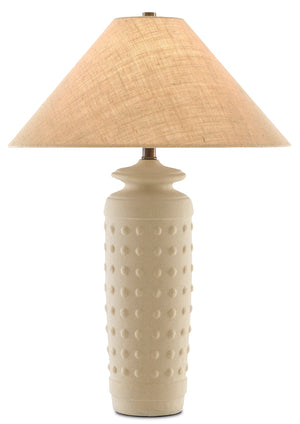 Sonoran Table Lamp - Elegant Terracotta Design with Natural Burlap Shade, Perfect for Cozy Spaces