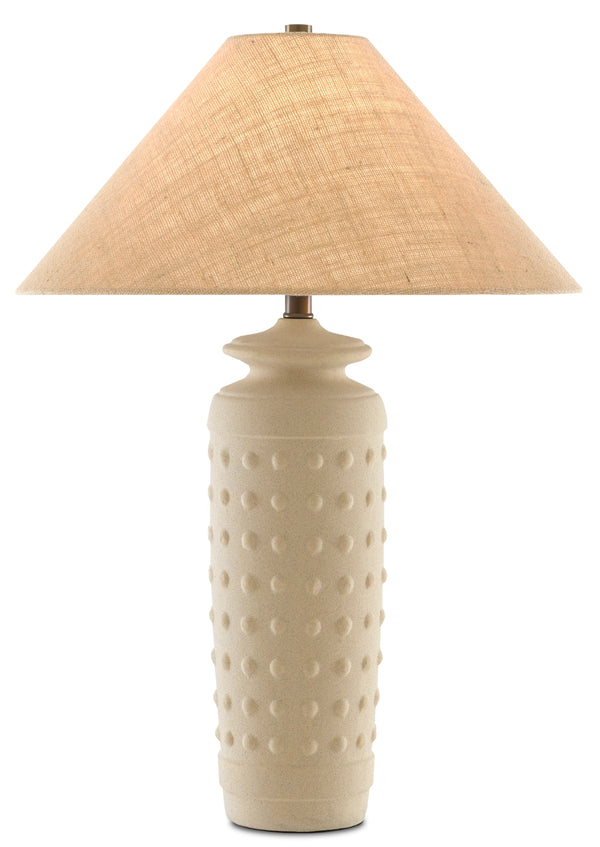 Sonoran Table Lamp - Elegant Terracotta Design with Natural Burlap Shade, Perfect for Cozy Spaces