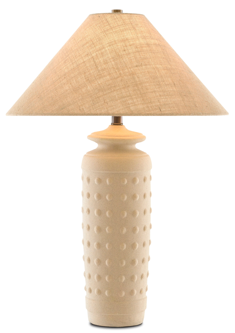 Sonoran Table Lamp - Elegant Terracotta Design with Natural Burlap Shade, Perfect for Cozy Spaces