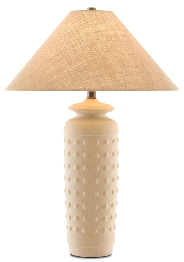 Sonoran Table Lamp - Elegant Terracotta Design with Natural Burlap Shade, Perfect for Cozy Spaces