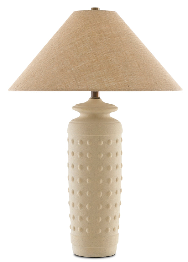 Sonoran Table Lamp - Elegant Terracotta Design with Natural Burlap Shade, Perfect for Cozy Spaces