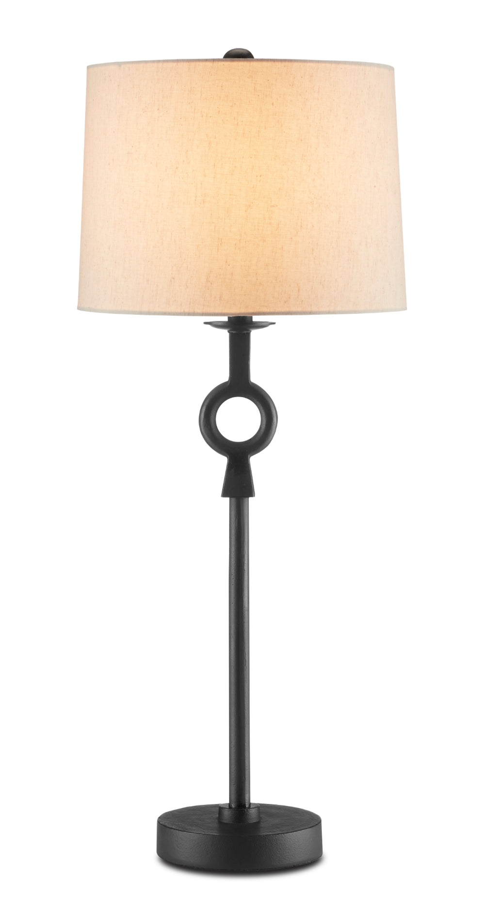 Germaine Black Table Lamp - Sleek Aluminum Design with Geometric Touch for Modern Home Décor