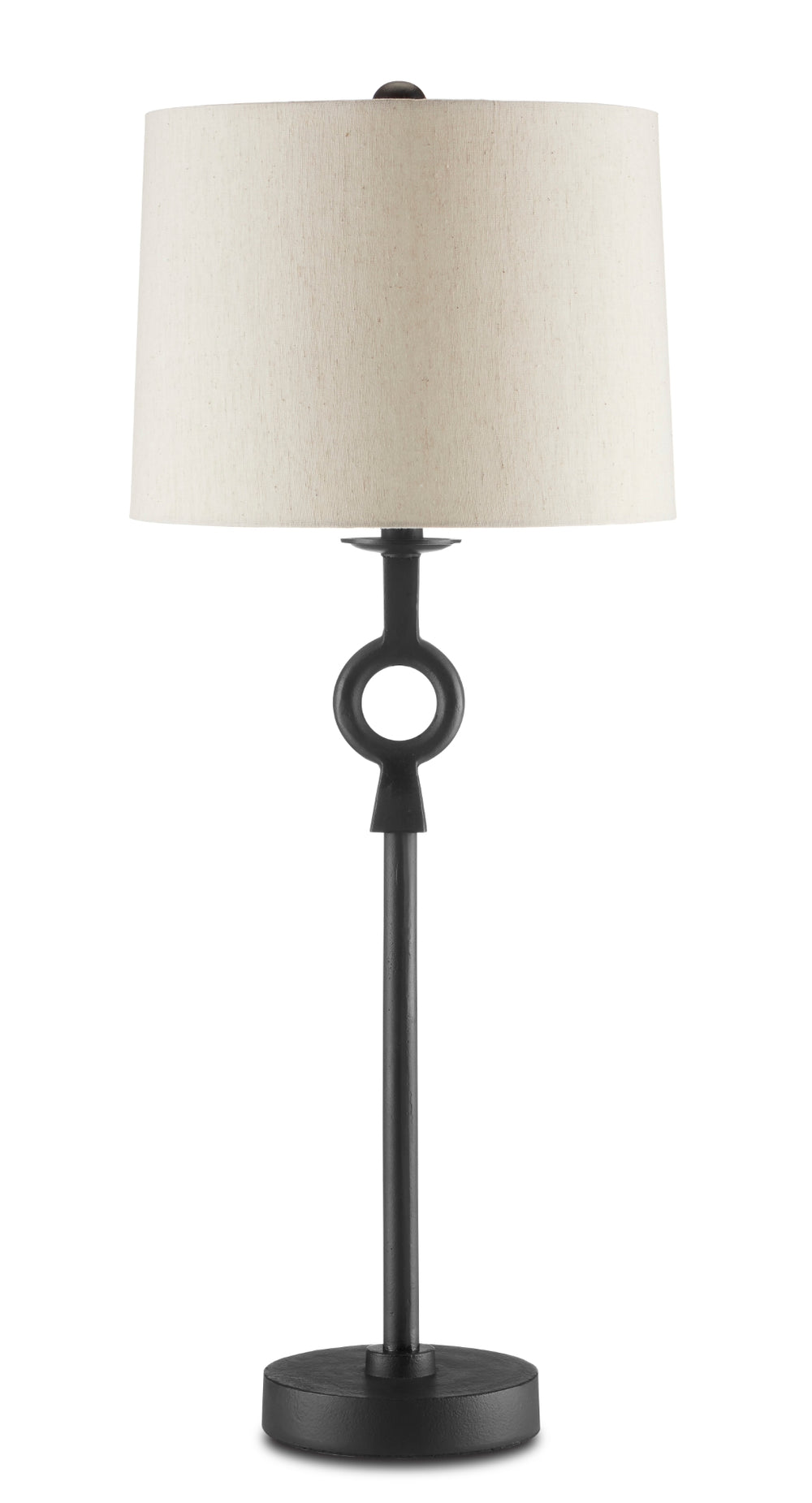 Germaine Black Table Lamp - Sleek Aluminum Design with Geometric Touch for Modern Home Décor