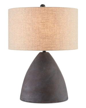 Zea Table Lamp - Vintage-Inspired Antique Black Terracotta, Volcano Design for Modern Chic Spaces