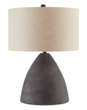 Zea Table Lamp - Vintage-Inspired Antique Black Terracotta, Volcano Design for Modern Chic Spaces