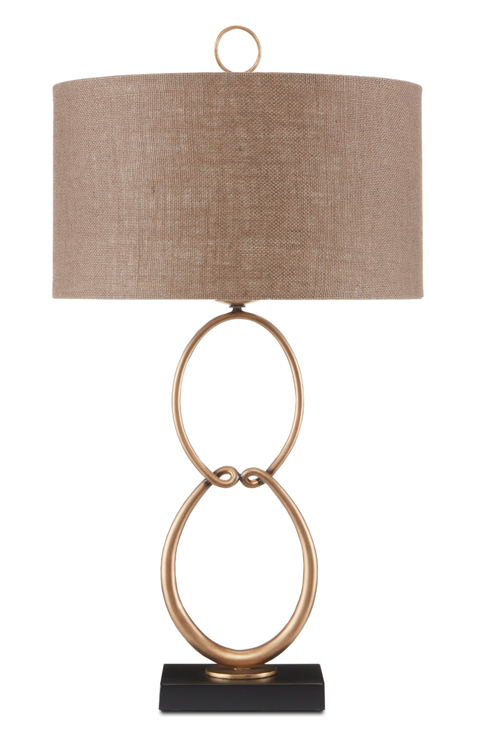 Shelley Table Lamp - Modern Sculptural Design in Antique Brass & Black, Textured Shade, 3-Way Switch