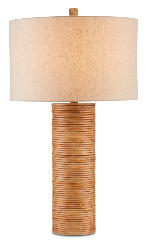 Salome Table Lamp - Nautical Rattan Design with Brass Finish, Perfect for Coastal Home Decor