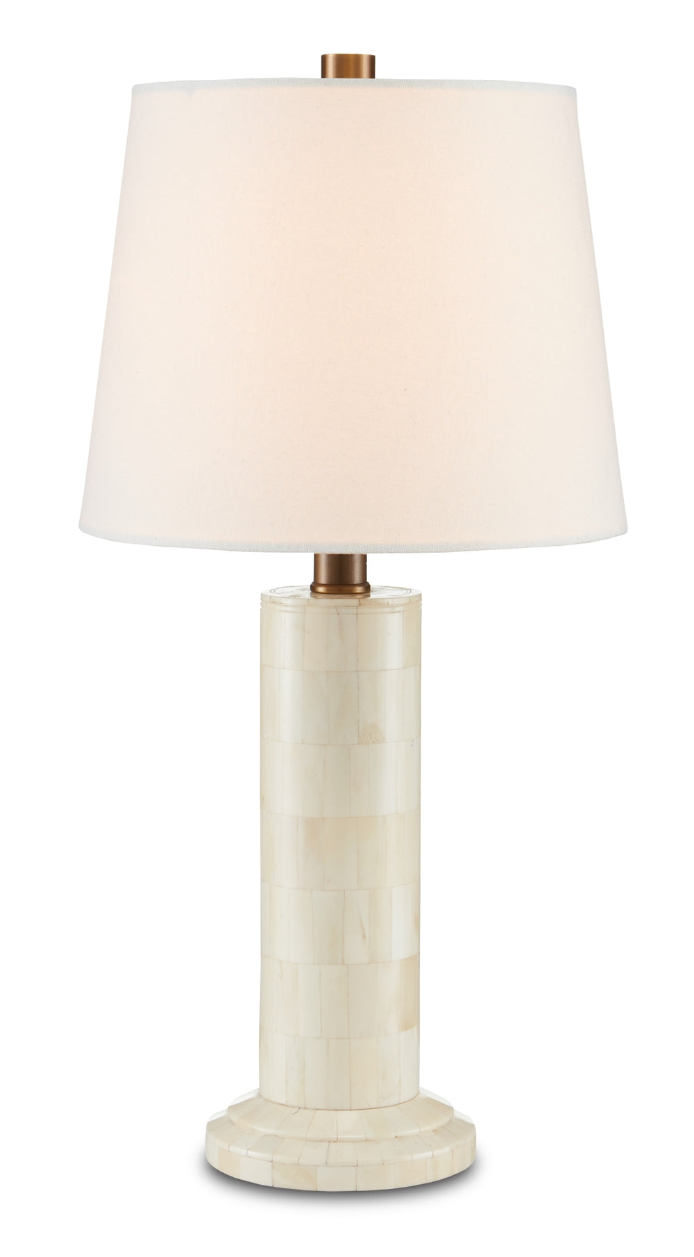 Osso Table Lamp - Exquisite Ivory Bone-Inlay Design from India, Elegant Portable Lighting Accent