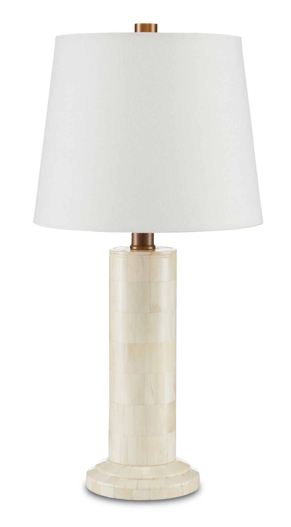 Osso Table Lamp - Exquisite Ivory Bone-Inlay Design from India, Elegant Portable Lighting Accent