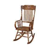 Traditional Windsor Back Rocking Chair Warm Brown