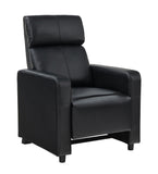 Toohey Modern Upholstered Tufted Recliner Living Room Set Black