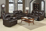 Boston Casual Upholstered Tufted Recliner Two-tone Brown