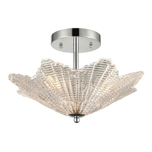 Radiance 16'' Wide 3-Light Semi Flush Mount - Polished Chrome