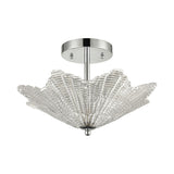 Radiance 16'' Wide 3-Light Semi Flush Mount - Polished Chrome