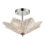 Radiance 16'' Wide 3-Light Semi Flush Mount - Polished Chrome