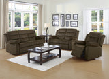 Rodman Casual Upholstered Glider Recliner Chocolate